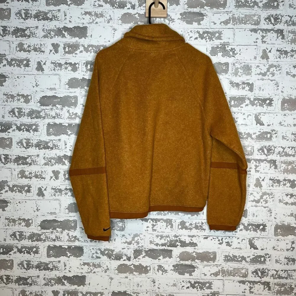 Nike | women mustard yellow gold cowl neck pullover